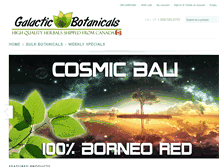 Tablet Screenshot of galacticbotanicals.com